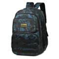 Blue camouflage casual school backpack for teenage boys, durable and lightweight daily daypack. - Navy Blue