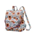 Zaino da donna con stampa di girasole alla moda, borsa casual in pelle PU con cinghie. - Stile 7