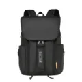 Sac à dos noir élégant pour hommes et femmes, cartable décontracté, sac de voyage durable et chic. - Noir