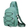 Nylon Sling Brusttasche für Damen und Herren, lässiger multifunktionaler Crossbody Rucksack. - Grün