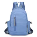 Casual lichtblauwe rugzak voor dagelijks gebruik, veelzijdige reistas met handige vakken. - Blauw