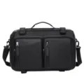 Schwarze grosse multifunktionale Reise Rucksack Umhaengetasche fuer Fitness und Alltag. - Schwarz