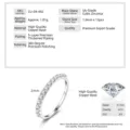 Elegante anello a fila in argento con zirconi 5A per un look a strati alla moda - Taglia 5 / Anello Stile di Tendenza