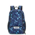 Blauwe rugzak met geometrisch patroon grote capaciteit sport schooltas voor training uitrusting - Lichtblauw