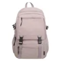 Lässiger rosa Rucksack mit mehreren Fächern, strapazierfähige Schultasche für Reisen und Alltag. - Rosa