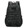 Grey camo tactical backpack for outdoor travel, large capacity durable multi-functional daypack. - Night Camouflage