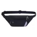 Schwarze Sport Hüfttasche Lauf Gürteltasche Multi-Tasche Verstellbarer Gurt Outdoor - Schwarz
