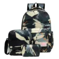 Tanschen 3-teiliges Rucksack-Set für Studenten Freizeit Outdoor Alltag grosse Kapazität. - Set / Grün