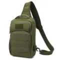 Taktische Brusttasche Herren Umhaengetasche Rucksack Outdoor Multifunktions Sporttasche - Armeegrün