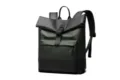 Waterproof roll-top backpack for men and women, stylish casual daypack for laptop and school. - Green