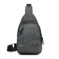 Graue Camouflage Umhängetasche Herren Brusttasche Freizeitsport Crossbody Tasche Wasserdicht - Grau