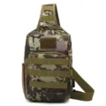 Taktische Tarnung Sling Bag Outdoor multifunktionale Umhängetasche mit MOLLE Gurtband. - Khaki Camouflage