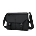 Herren wasserdichte Oxford-Stoff Umhängetasche, lässige große Kapazität Crossbody Tasche. - Schwarz