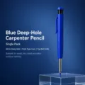 Blauer Tiefloch-Zimmererbleistift, Einzelpackung mit 45mm Spitzer für präzise Markierung. - Einzelpackung / Blau