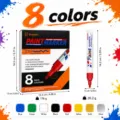 Foxfeel juego de 8 marcadores de pintura al aceite, bolígrafos impermeables para roca, metal - Paquete de 8