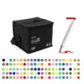 120 Colors Dual Tip Art Markers Oily Permanent Marker Set with Black Storage Bag - 120 Colors Dual-Tip Alcohol Markers