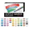 Juego de rotuladores acrílicos de 48 colores con punta de pincel flexible para manualidades. - Set de tinta líquida (Antiguo) - 48 colores
