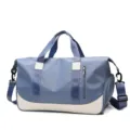 Waterproof sports duffel bag for women, fitness gym yoga bag with wet dry separation. - Dark Blue