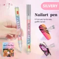 Professional nail art graffiti pen with 0.7mm fine tip for easy and precise DIY manicures. - Silver