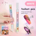 TikTok Hot Selling Nail Art Graffiti Pen Set 0.7mm Acrylic Paint Pen for Easy Nail Design - White