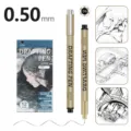 0.50mm fine liner drafting pen set waterproof black sketch art markers drawing pens 12pcs - No.06