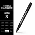 Μαύρο τεχνικό στυλό fineliner marker για επαγγελματικό καλλιτεχνικό σχέδιο και εικονογράφηση. - 3#