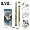 0.90mm drafting pen set waterproof black ink sketching art drawing fineliner pens for artist - 10#
