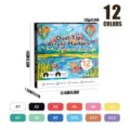 12 Farben Dual-Spitze Acryl Marker Set, weiche und harte Spitzen für kreative Kunstmalerei. - 12-Farben-Set