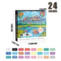 24 colors dual tip acrylic markers set, water based art markers for drawing and sketching. - 24 Colors Set