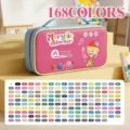 Set de 168 Rotuladores Acrílicos Pincel Arte Graffiti Bolsa con Tabla de Colores - 168 colores (bolsa de tela)