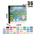 36-color dual-tip acrylic paint markers set for art drawing, DIY crafts, and kids graffiti. - 36 Colors Set
