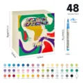 48 Colors Acrylic Markers Set Dual Tip Art Paint Pens for Rock Painting Canvas DIY Crafts - 48 Colors Set