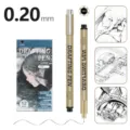 Σετ Μαρκαδόρων Σχεδίου 0.20mm Αδιάβροχα Fineliner για Σχέδιο Καλλιτέχνες Φοιτητές 12 Τεμάχια - 005#