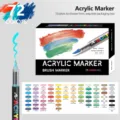 72 colors acrylic marker set liquid brush pens for art drawing painting graffiti student supplies - 72 Colors