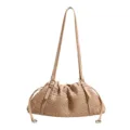 Sac à bandoulière tissé chic pour femme, grand sac fourre-tout tendance, élégant sac de voyage. - Kaki