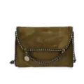Groene suède ketting crossbody tas, elegante envelop schoudertas met metalen afwerking. - 27*7*20 cm / Groen