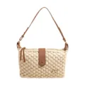 Chique geweven stro schoudertas voor dames, lichte retro okseltas voor strandvakantie in de zomer. - Stijl 1 / Broken Wit