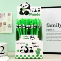 Süßer Panda Schwarzer Gelschreiber Bambus Form Schüler Schreibwaren 48Stk Display Box - Panda und Bambus Stil / 0.5mm