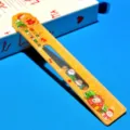 Weihnachten 15cm Acryl Lineal süße Cartoon bewegliche Teile Schulbedarf Messwerkzeug - Gelber Keks