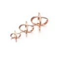 Rose gold X-shaped metal scarf buckle and waist cincher set, stylish clothing accessory. - 17mm / Rose Gold