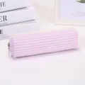 Rosa weiß kariertes Federmäschchen süß Reißverschluss Schreibwaren Make-up Aufbewahrung - Karo / S / Fuchsia