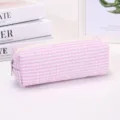 Rosa weißes Karo Federmäschchen ästhetische Schüler Schreibwaren Tasche Make-up Beutel - Karo / M / Rosa