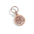 Rose Gold Hollow Flower Silk Scarf Buckle and Stylish Metal Bag Pendant Accessory - Hollow Rose / Rose Gold