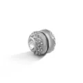 Fermaglio Hijab Magnetico Strass Spirale Argento Fibbia Sciarpa Accessorio Moda Scelta - Argento