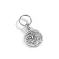 Silver Rose Flower Hollow Scarf Buckle Metal Bag Pendant Fashion Chic Accessories - Hollow Rose / Silver