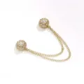Clip per sciarpa magnetica in strass con bottoni a spirale di cristallo e catena coordinata. - Stile catena d'oro