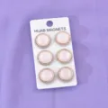 Spille magnetiche per hijab rotonde set di clip per spilla glitterate da donna - Occhio di Gatto 6 Pezzi