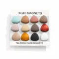 Kleurrijke driehoek hijab magneten set, sterke magnetische spelden voor islamitische sjaals. - Driehoek / 12 Stuks/Pak / Meerkleurig