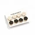 Magneti per Hijab forti spilli magnetici set di spille di rose nere e bianche - Rosa Nero Bianco Set da 8