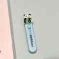 Cute panda resin utility knife detail, mini box cutter stationery for daily use and unpacking. - Holding Bamboo Panda Utility Knife